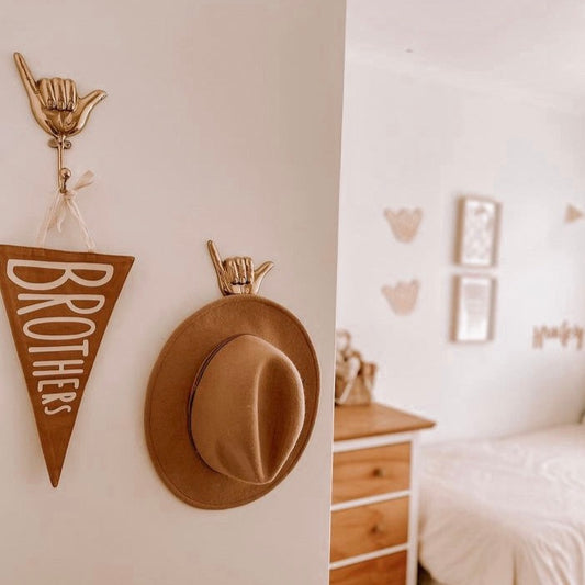 Brothers bedroom styling. Brothers bedroom wall decor. Brothers bedroom wall banner. Brothers wall banner. Brothers bedroom inspo. Brothers bedroom decor ideas. Shared boys bedroom decor. Brothers flag. Shared boys room inspo. Brothers pennant flag.