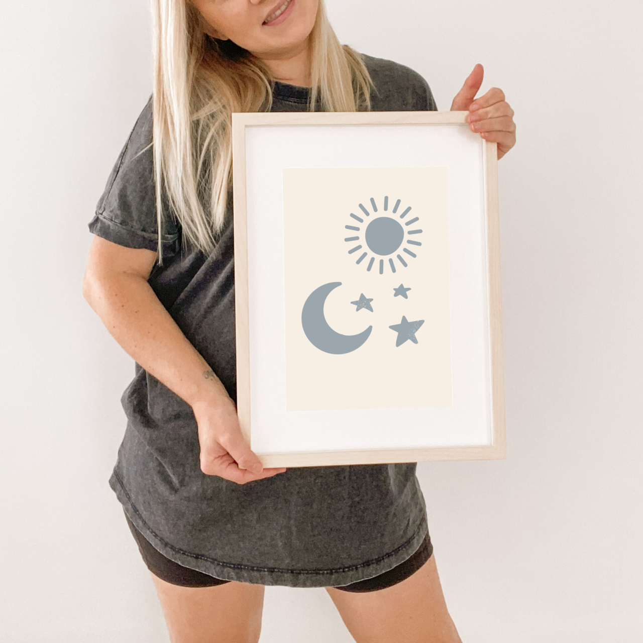 Nursery sun, moon and stars decor. Sun, moon and stars wall print. Simple sun and moon art. Toddler wall decor. Gender neutral nursery decor. Dreamy nursery decor. Toddler wall prints. Calming nursery wall print. Boys nursery wall print. Baby boy decor. Girls nursery decor. Baby girl nursery.