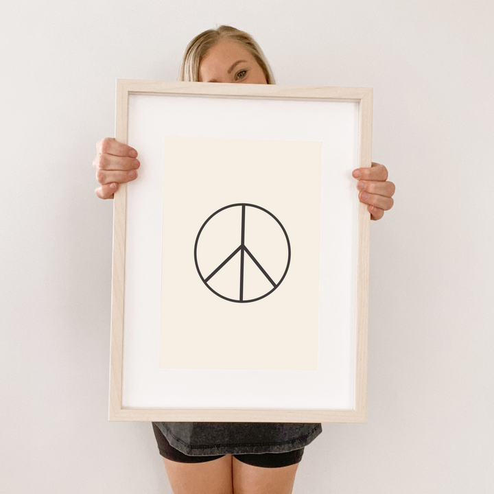 Simple peace sign wall print. Peace symbol wall art. Peace sign kids unframed print. Kids wall art. Kids wall print. Surf boys bedroom print. Surf boys bedroom styling. Boys surf bedroom wall decor. Surf boys bedroom wall art. Boys surf room inspo. Beach boys bedroom inspo. Boys beach bedroom ideas.