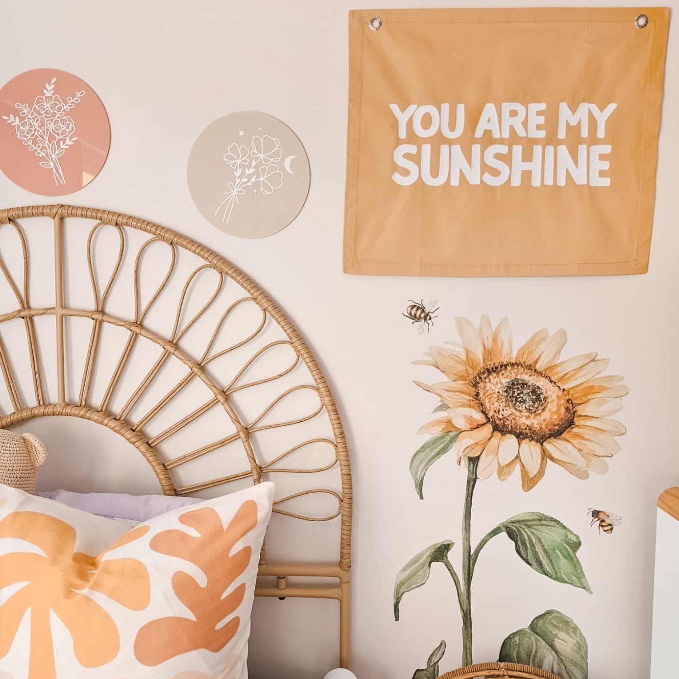 You are my sunshine kids wall banner | nursery wall decor ~ Honey