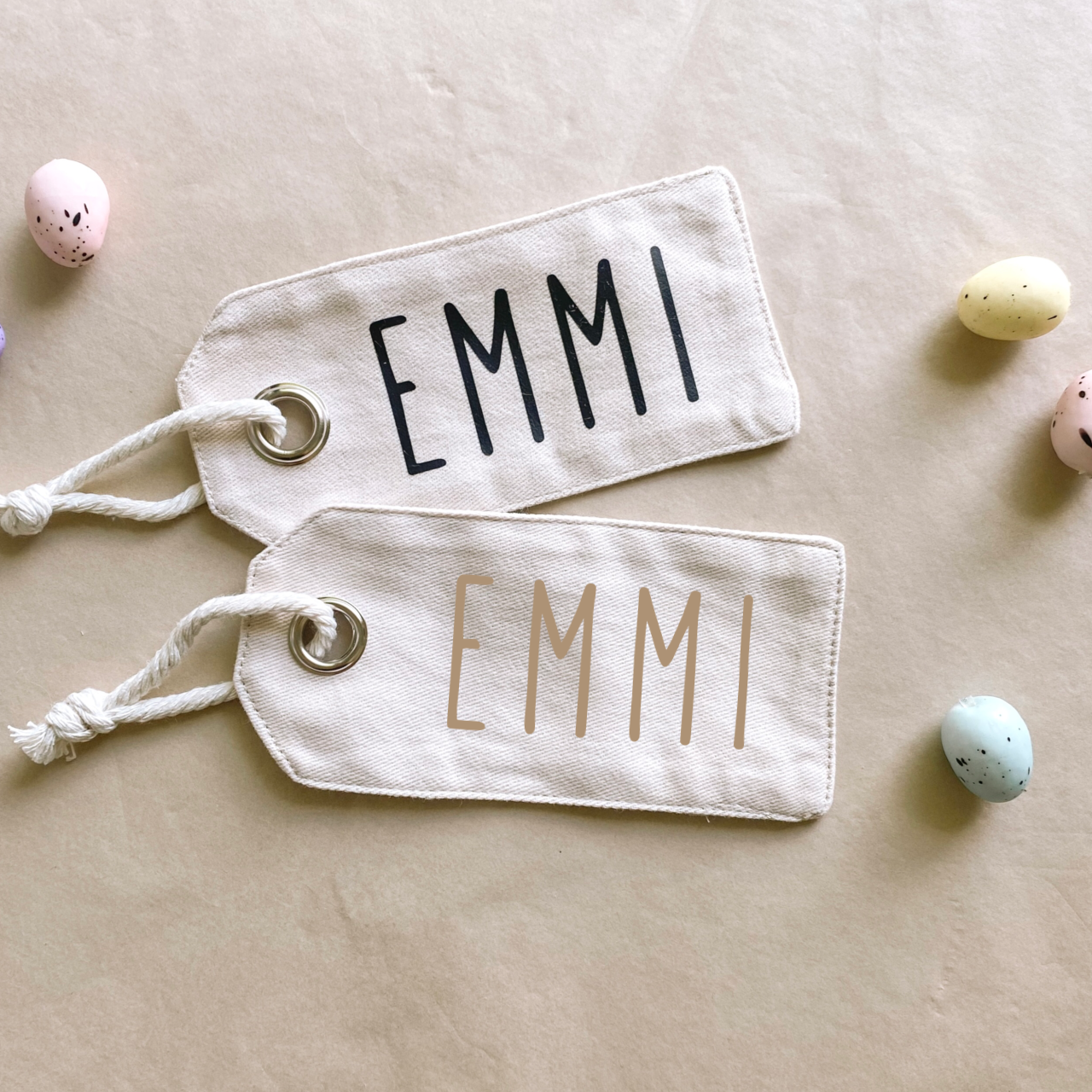 Personalised canvas gift tag. Personalised cotton gift tag. Custom gift tag. Fabric gift tag. Present name tag. Christmas personalised gift tag. Christmas name gift tag. Easter custom name tag. Easter personalised basket tag. Christmas sack name tag. Birthday personalised gift tag. Mother’s Day personalised name gift tag.