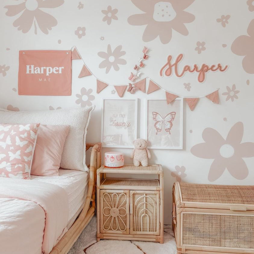Pink girls room. Soft pink nursery decor. Classic girls bedroom styling. Sweet girls pastel pink bedroom decor. Butterfly wall art. Butterfly girls room inspo. Pink butterfly print decor. Timeless girls pink bedroom ideas. Elegant girls bedroom art. Girls feminine bedroom. Baby pink girls bedroom decor. Classic girls nursery decor. Classic pink bedroom. Delicate butterfly inspired girls decor. Fly free lovely print styling.