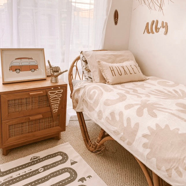 Boys neutral coastal plush blanket. golden bay boys bedding. Boys coastal bedroom styling. Boys beach bedroom decor. Boys surf bedroom blanket. Boys coastal throw blanket. Boys beach bedroom inspo. Boys surf bedroom decor ideas. 7 year old bedroom ideas. 10 year old bedroom ideas. 12 year old bedroom ideas.