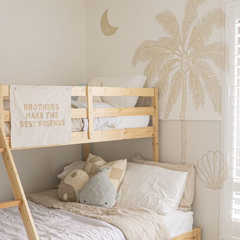 Brothers bedroom styling. Brothers bedroom wall decor. Brothers bedroom wall banner. Brothers wall banner. Brothers bedroom inspo. Brothers bedroom decor ideas. Shared boys bedroom decor. Brothers make the best friends banner. Shared boys room inspo. Brothers wall decor.