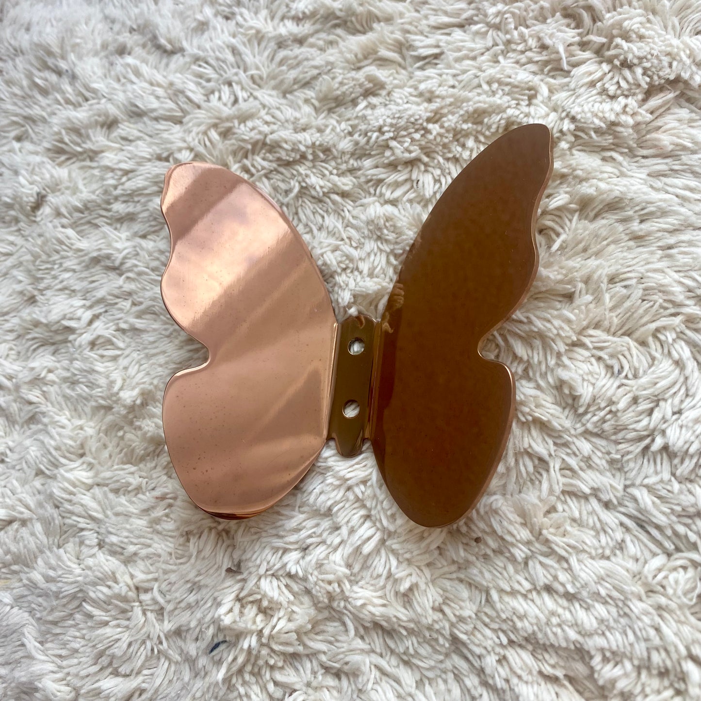 Butterfly brass 3D wall hook ~ Rose gold ~ Imperfect