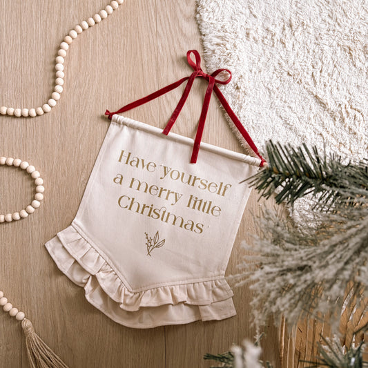 Christmas wall banner. Most wonderful time of the year wall banner. Merry Christmas decor. Kids Merry Christmas banner. Wonderful time banner. Merry Xmas wall banner. Neutral Christmas decor. Minimalist Christmas wall banner. Merry Christmas wall decor.