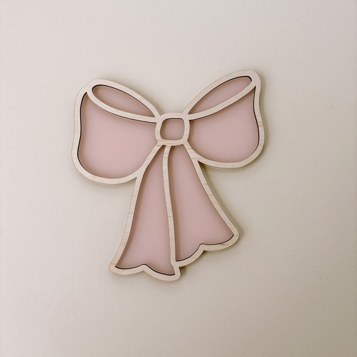 Bow wall shape | girls bow acrylic & timber decor
