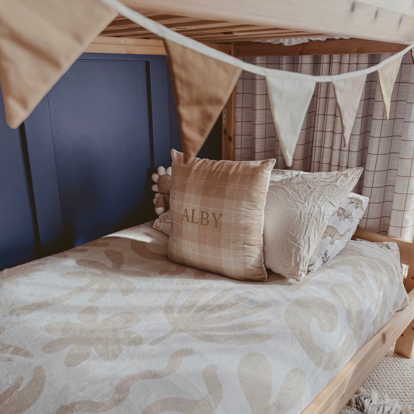 Vintage plaid bedroom cushion slip. Plaid cushion cover. Vintage themed cushion. velour vintage cushion cover. Gingham name cushion. Personalised pillow. Neutral plaid cushion cover. Custom vintage bedding. Check theme cushion. Gingham cushion cover. 90s bedroom decor. Vintage gingham throw cushion. Cottage core throw pillow. Gingham personalised cushion cover. Name kids cushion. Boys bedding. Boys cushion cover.