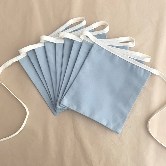 Pastel Blue square kids bunting. Boys wall bunting. Sky Blue wall garland. Pale Blue square playroom bunting. Pastel blue garland. Baby blue wall flags. Blue wall decor. Blue Boys Nursery bunting. Boys nursery garland. Nursery wall decor. Blue nursery flags. Coastal wall bunting. Surf bedroom decor. Beach boys bedroom wall decor.