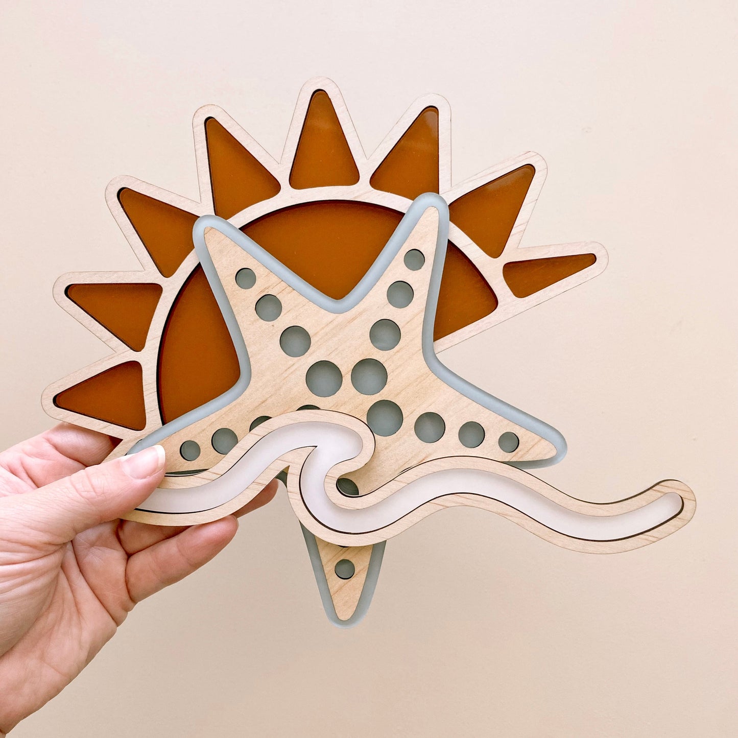 Coastal wall shapes set ~ Sun, Star fish & Wave