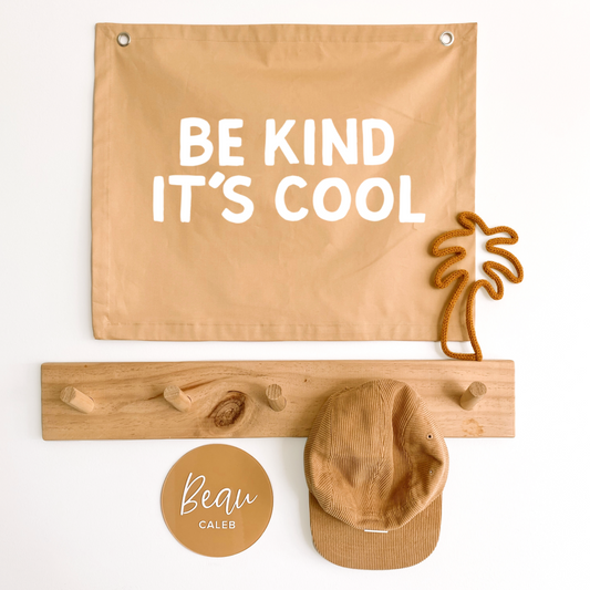 Be kind it’s cool kids wall banner ~ Honey ~ Sale