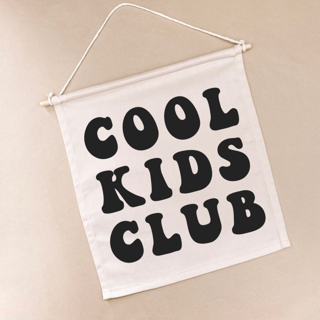 Cool kids club hanging banner ~ Warm sand ~ Imperfect