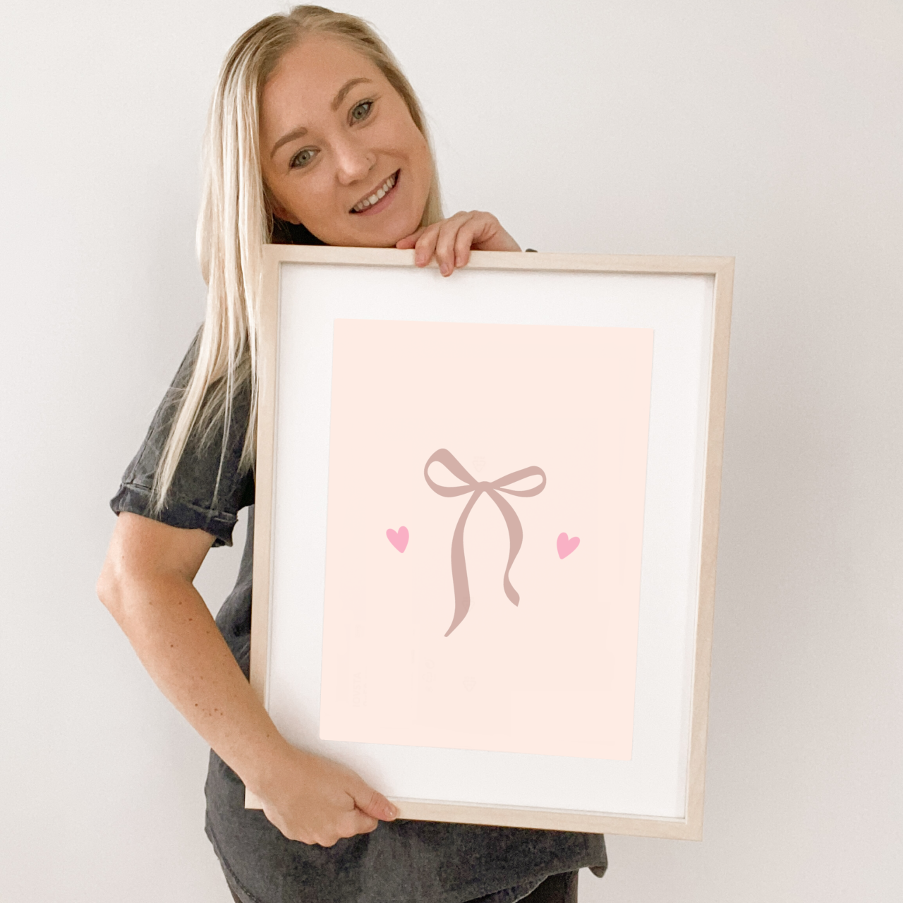 Bow girls wall prints / wall art ~ 3 colours