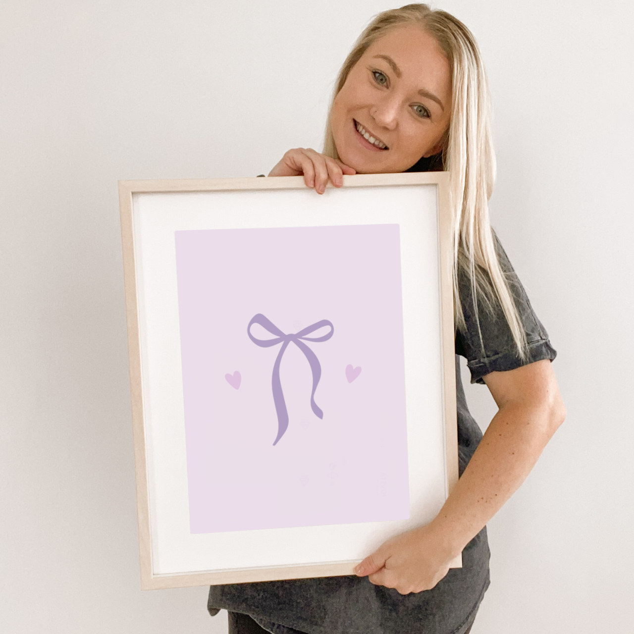 Bow girls wall prints / wall art ~ 3 colours