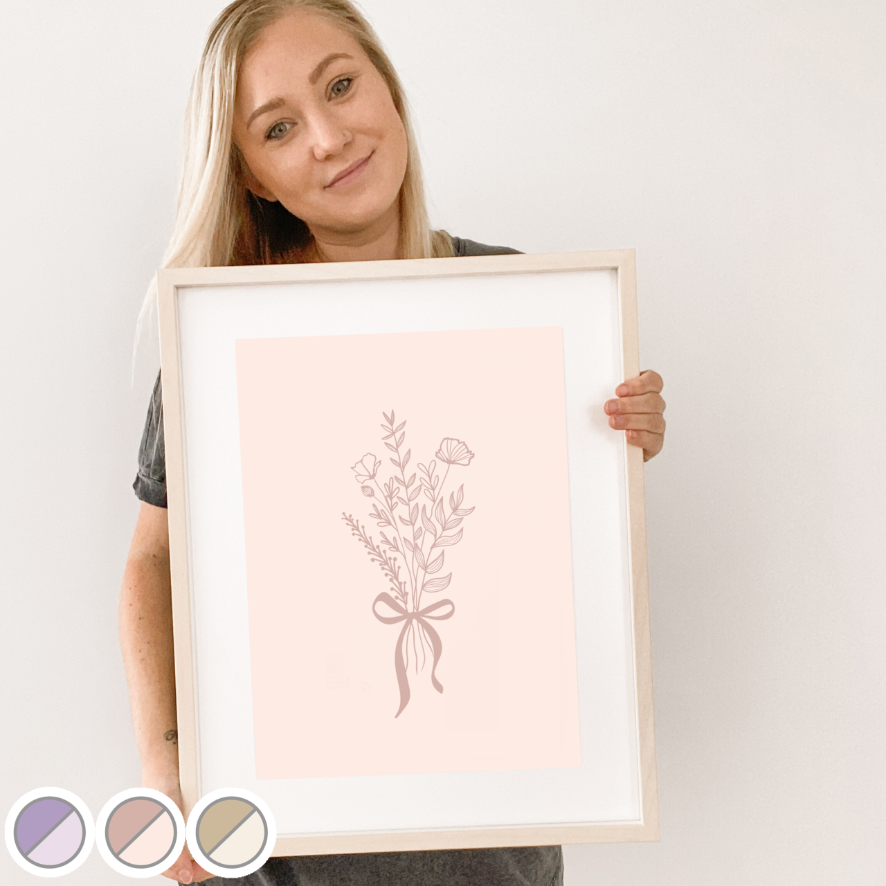 Floral bouquet girls wall prints / wall art ~ 3 designs