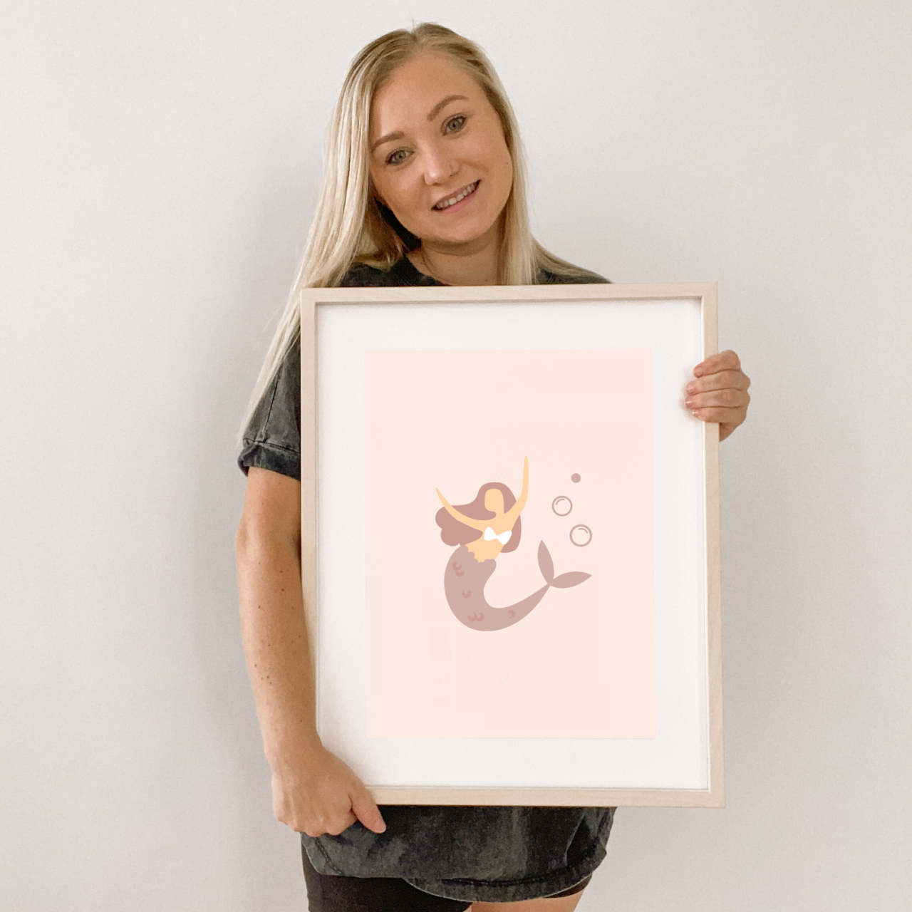 Mermaids girls wall prints / wall art ~ 2 colours