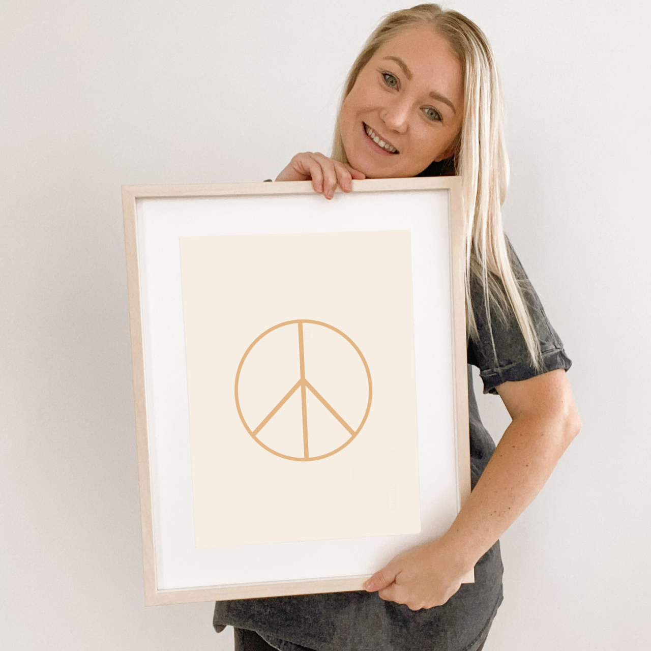 Classic Peace sign kids wall print / wall art ~ 6 colours