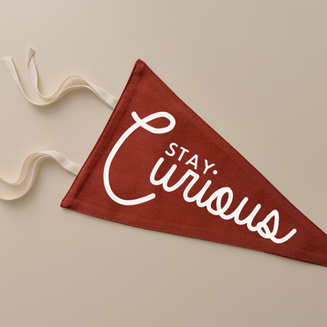 Stay curious tie up pennant flag | wall hanging