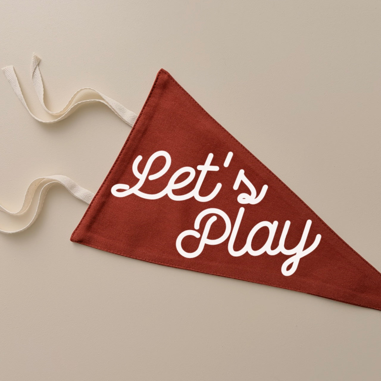 Let’s play tie up pennant flag | wall hanging