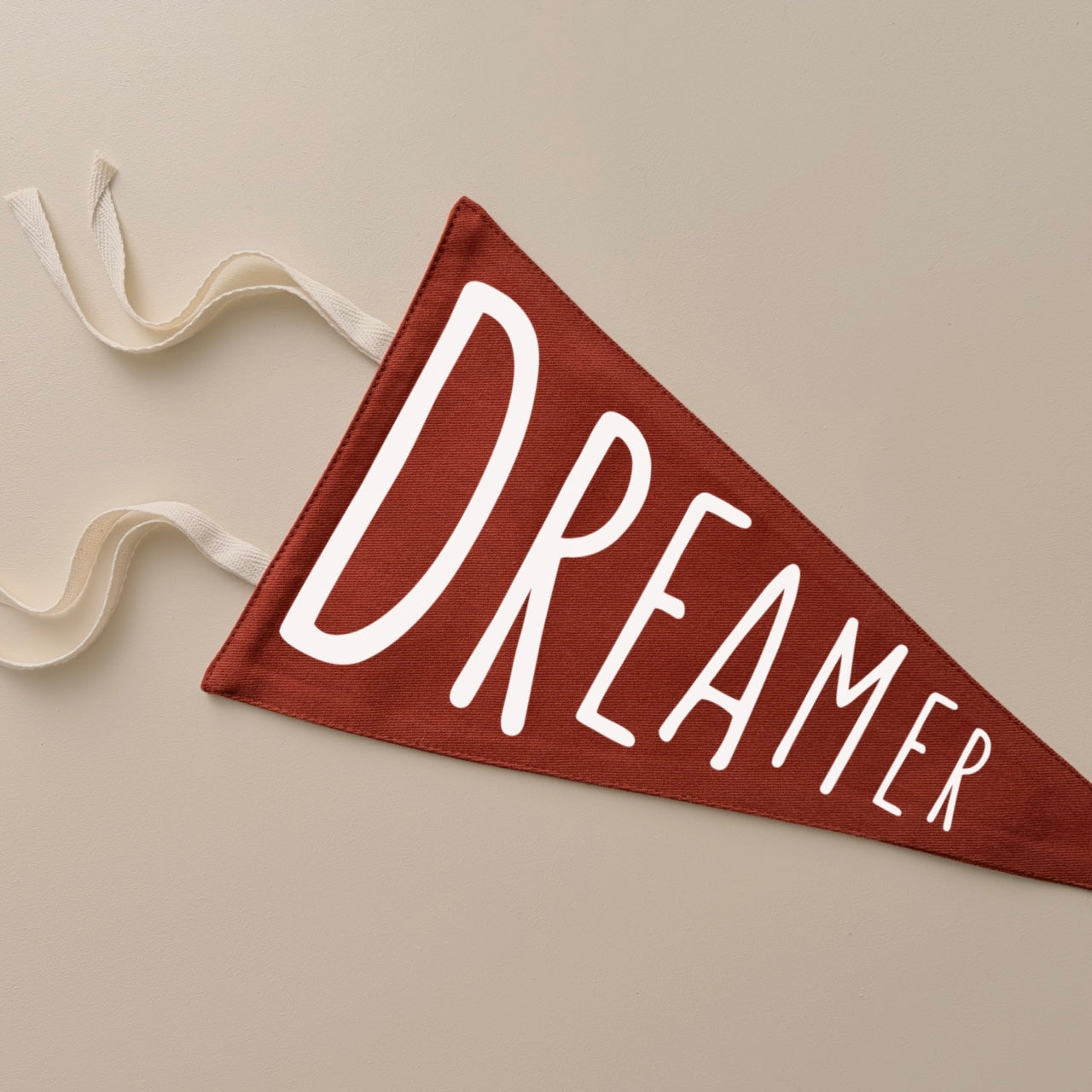 Dreamer tie up pennant flag | Nursery decor