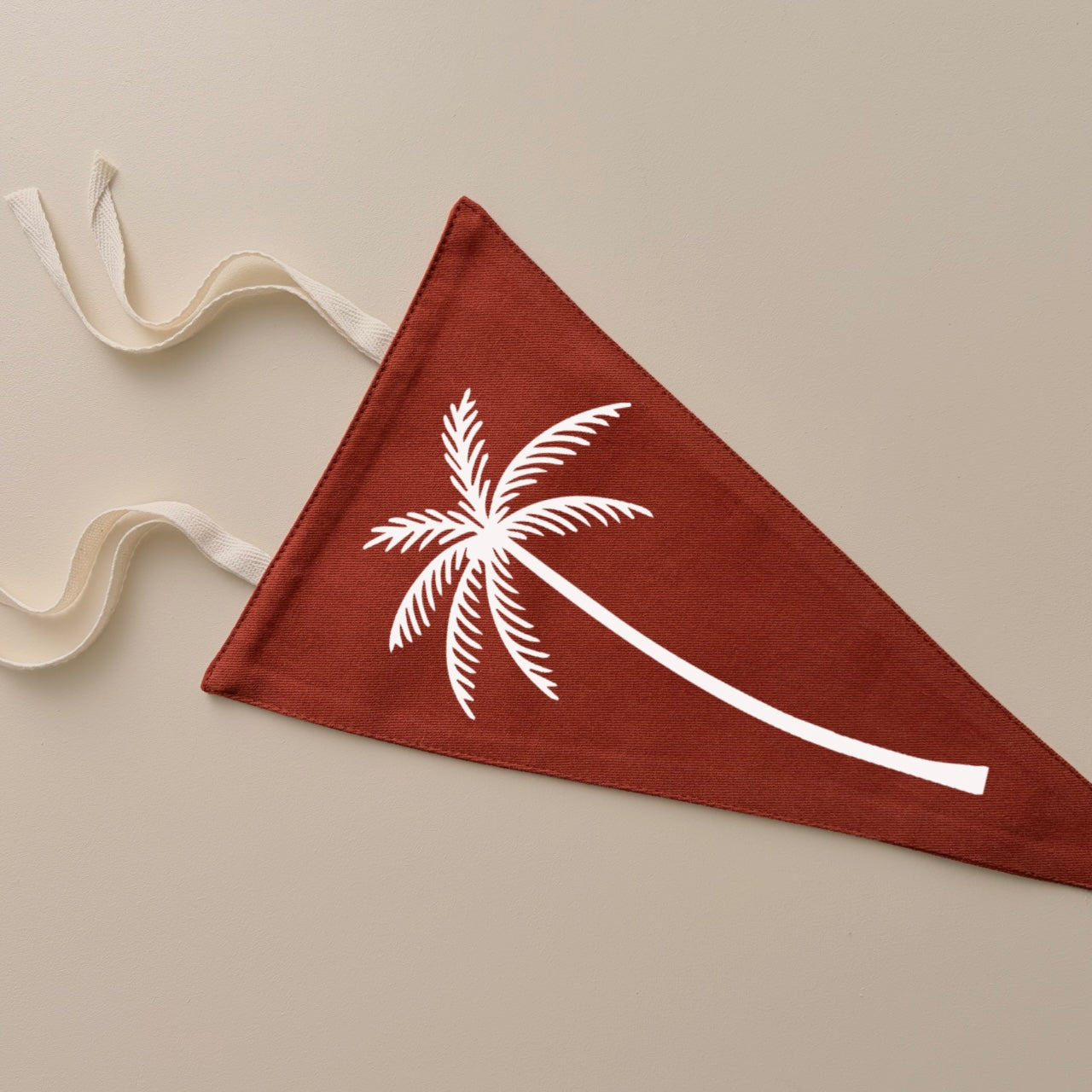 Palm tree tie up pennant flag | kids wall hanging