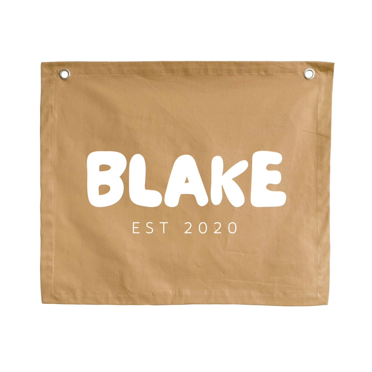 Personalised custom Established kids wall banner / wall hanging ~ Camel ~ 6 fonts