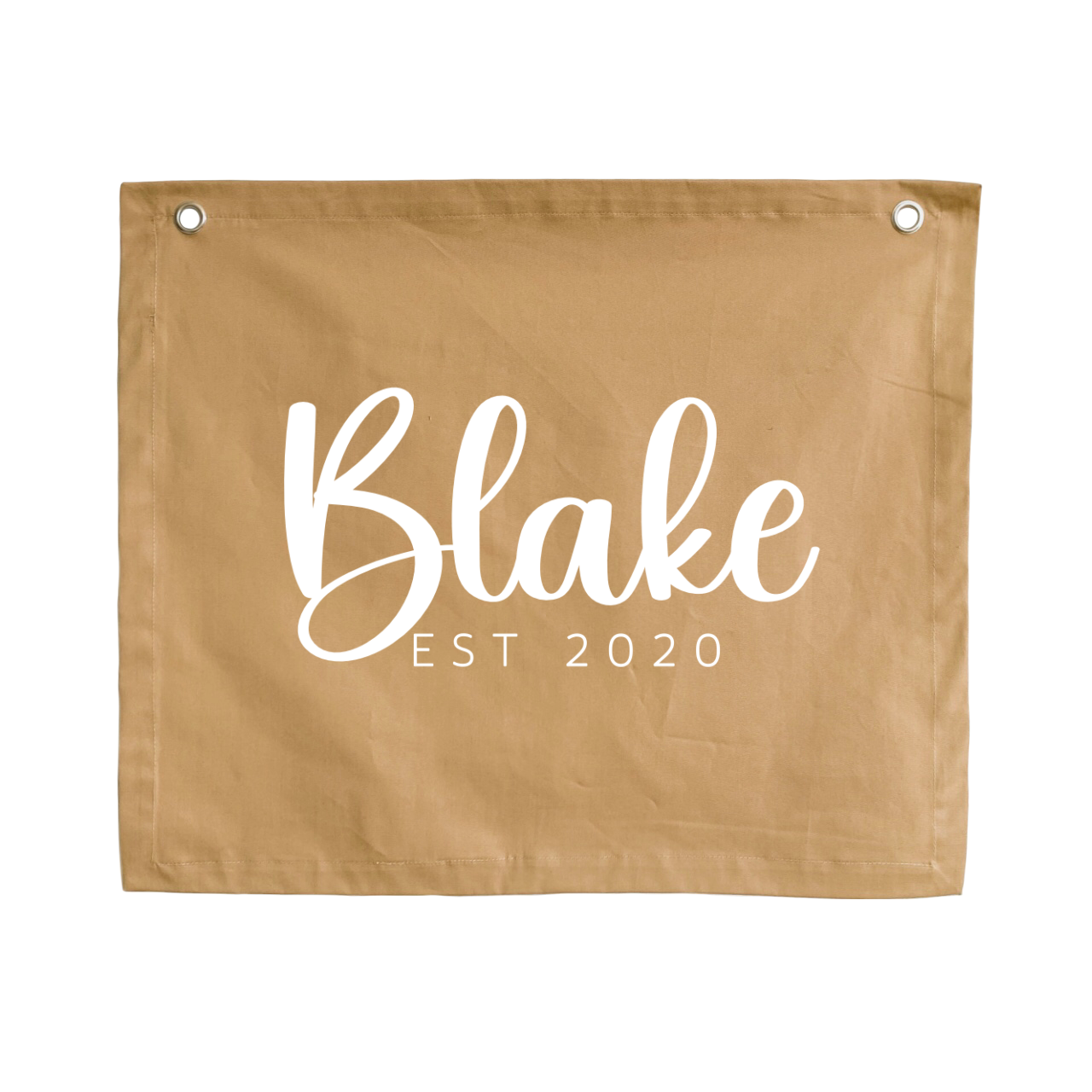 Personalised custom Established kids wall banner / wall hanging ~ Camel ~ 6 fonts