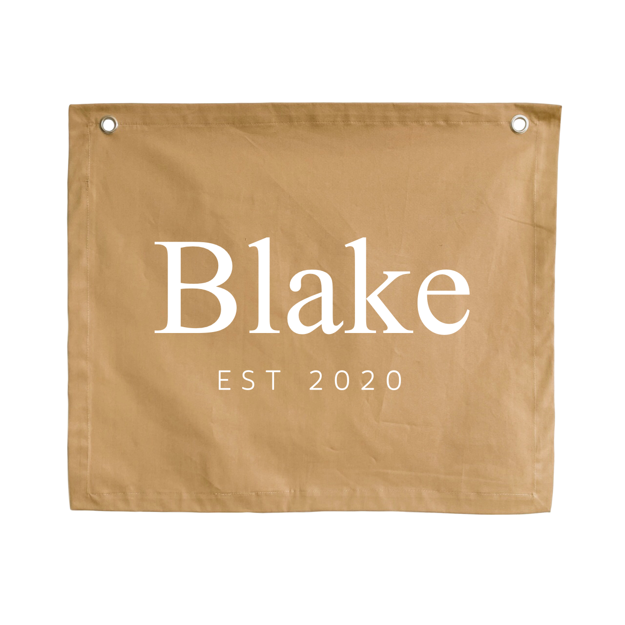 Personalised custom Established kids wall banner / wall hanging ~ Camel ~ 6 fonts