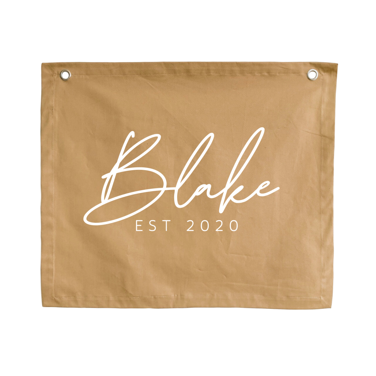 Personalised custom Established kids wall banner / wall hanging ~ Camel ~ 6 fonts