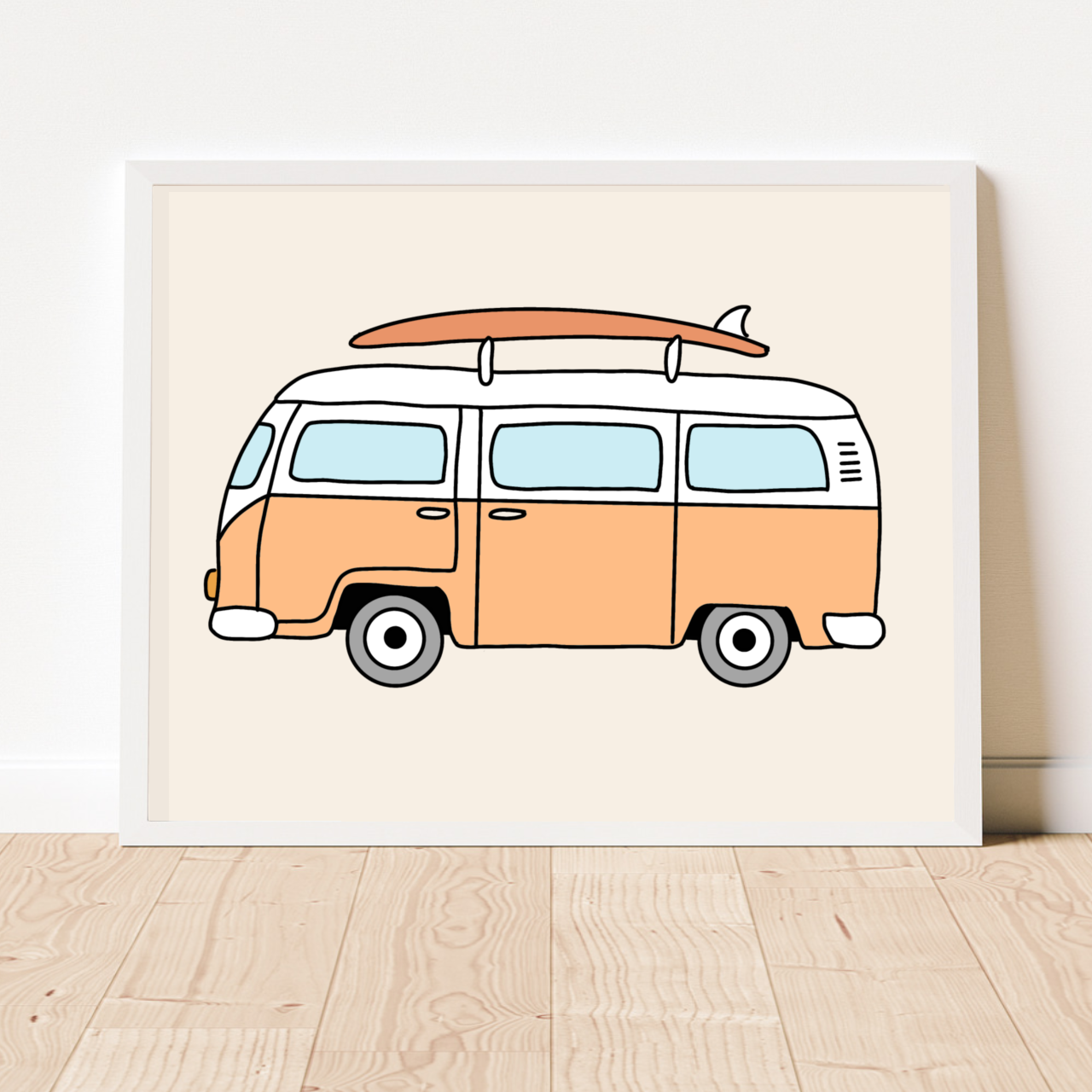 Surf Boys bedroom styling. Boys surf bedroom decor. Boys surf bedroom wall print. Boys surf room inspo. Beach boys bedroom inspo. Beach boys bedroom ideas. Coastal boys bedroom print. Boys wall banner. Ocean boys bedroom decor. Kombi van wall print.
