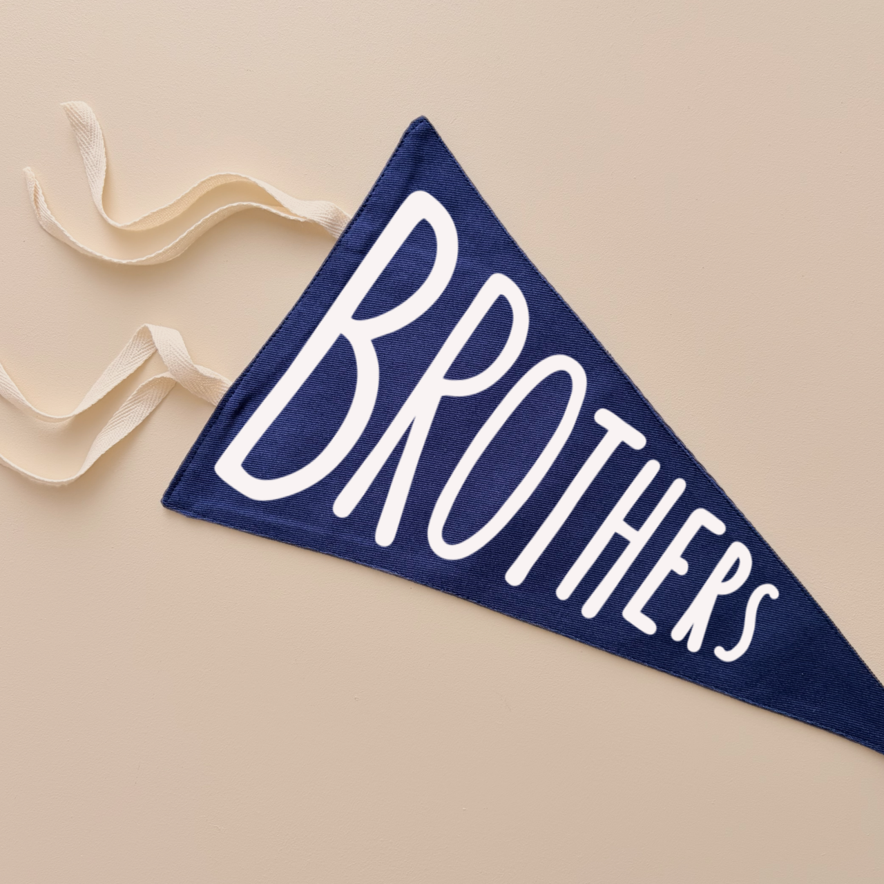 Brothers tie up pennant flag | Boys wall hanging