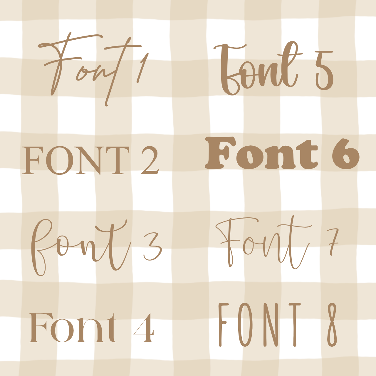 Personalised reusable cotton gift tag ~ Neutral gingham