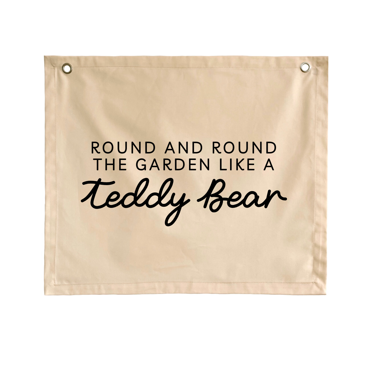 Teddy bear wall banner. Round and round the garden like a teddy bear. Boys teddy bear bedroom styling. Boys teddy bear bedroom wall decor. Boys bedroom teddy bear wall banner. Boys wall decor. Boys teddy bear bedroom. Boys teddy bedroom decor ideas. Teddy bear nursery banner. Teddy bear nursery.