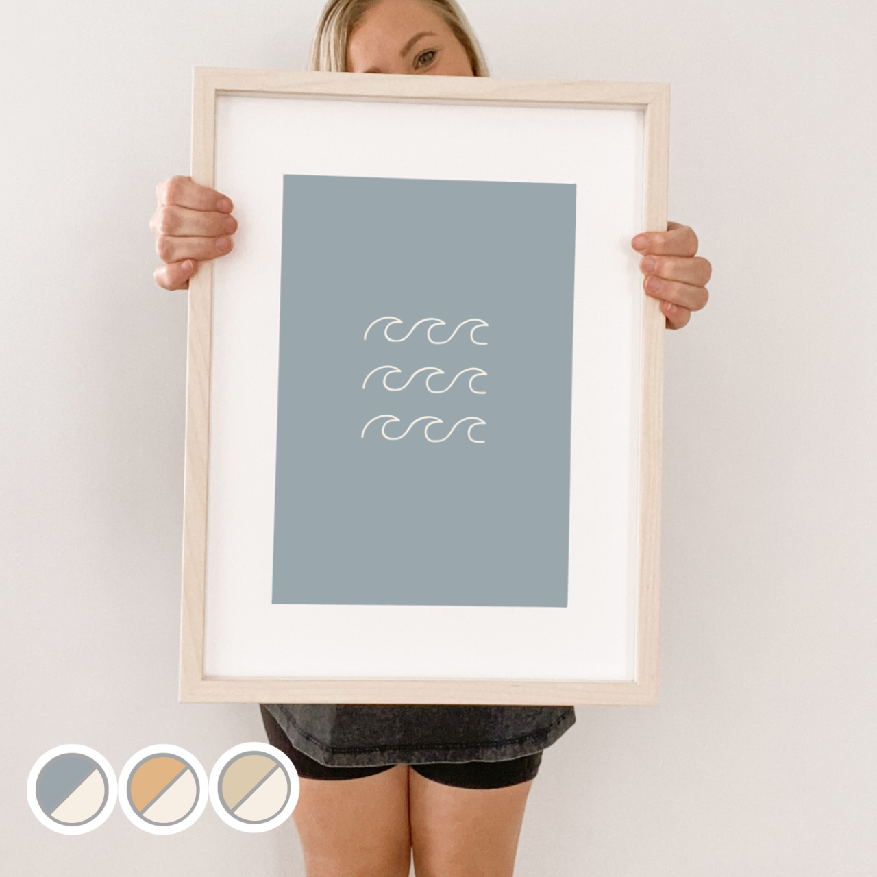 Tide ocean waves wall print | coastal wall art ~ 3 colours