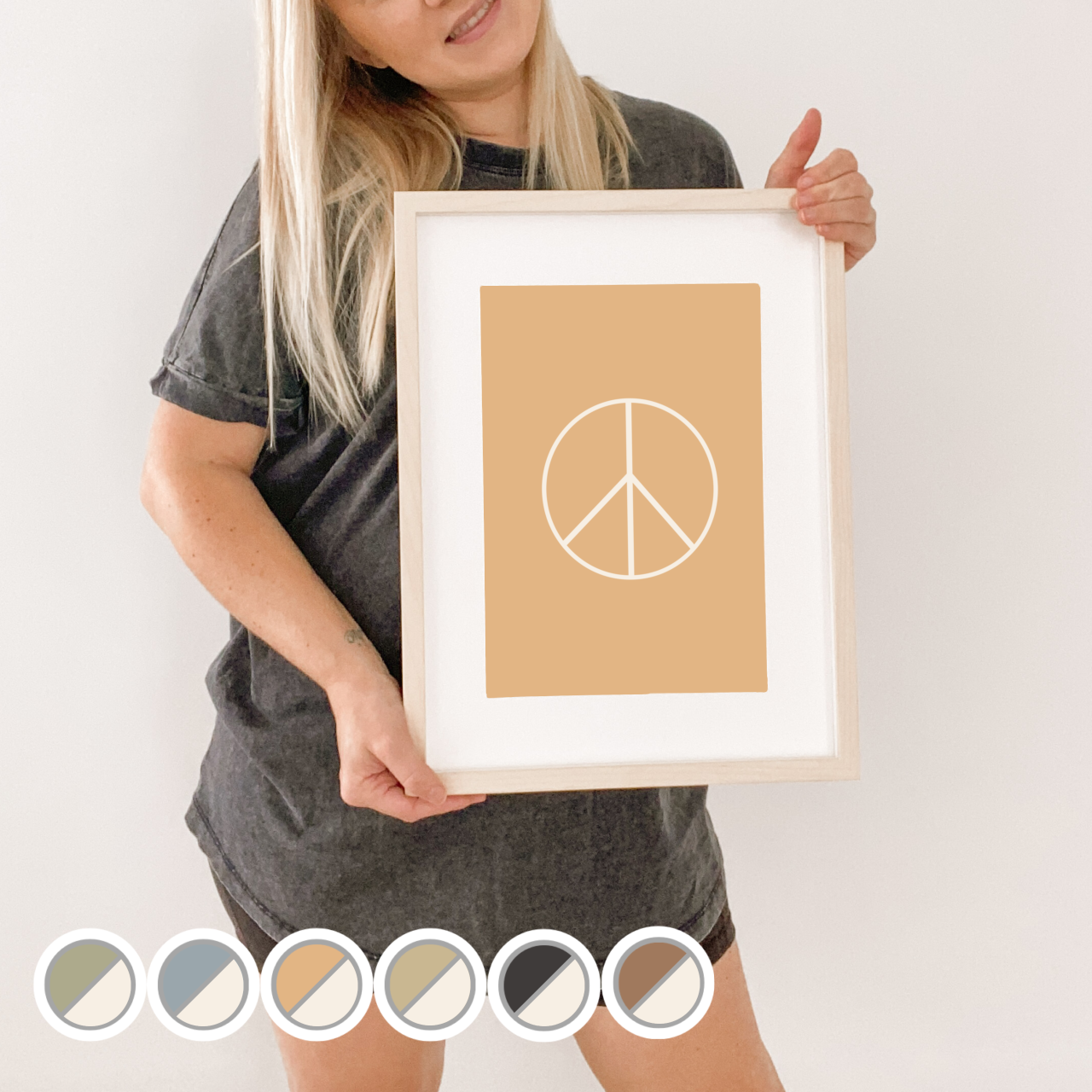 Classic Peace sign kids wall print / wall art ~ 6 colours