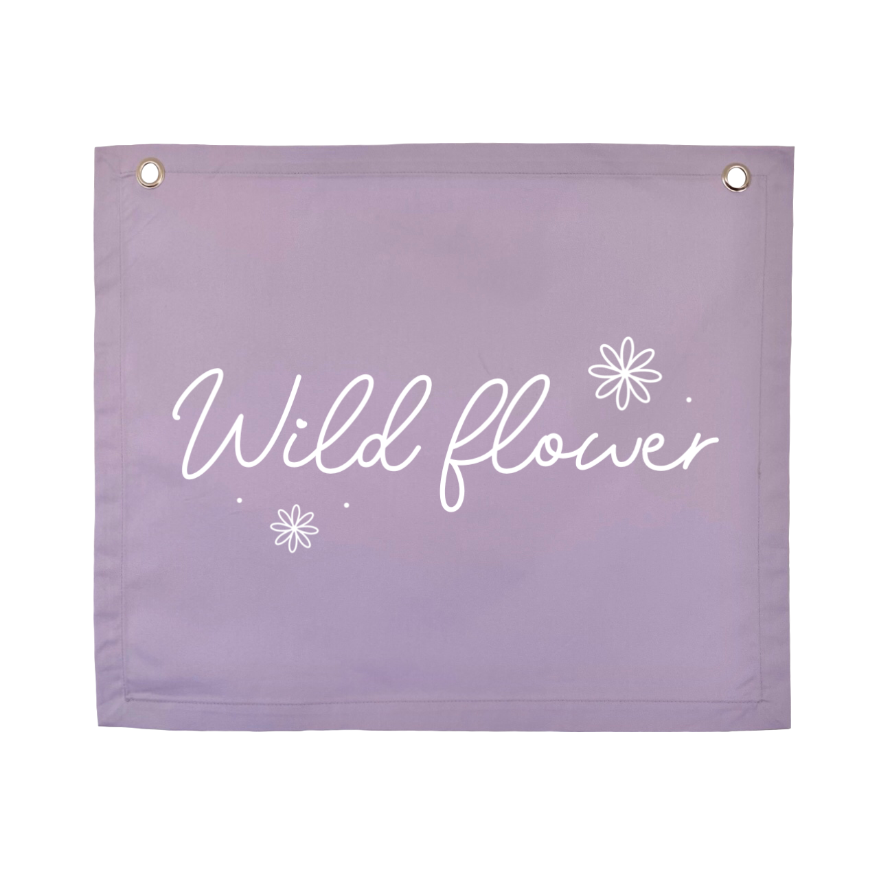 Wild flower v2 girls wall banner / wall hanging ~ Lavender
