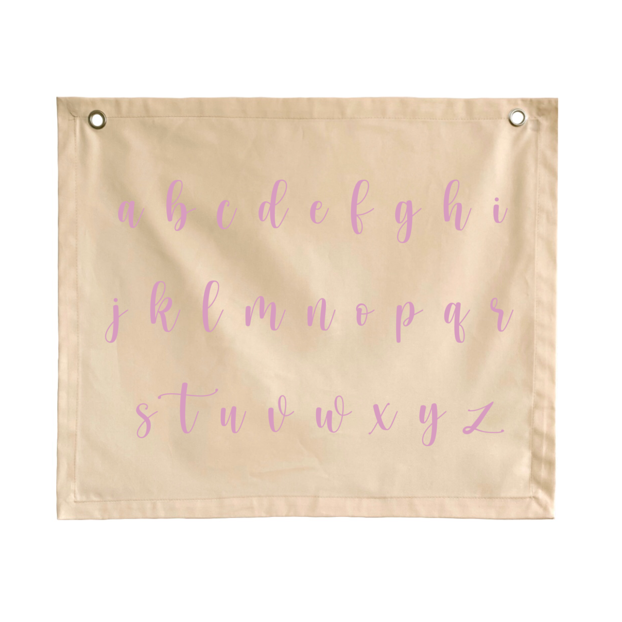 Script alphabet girls wall banner / ABC wall hanging ~ Shell