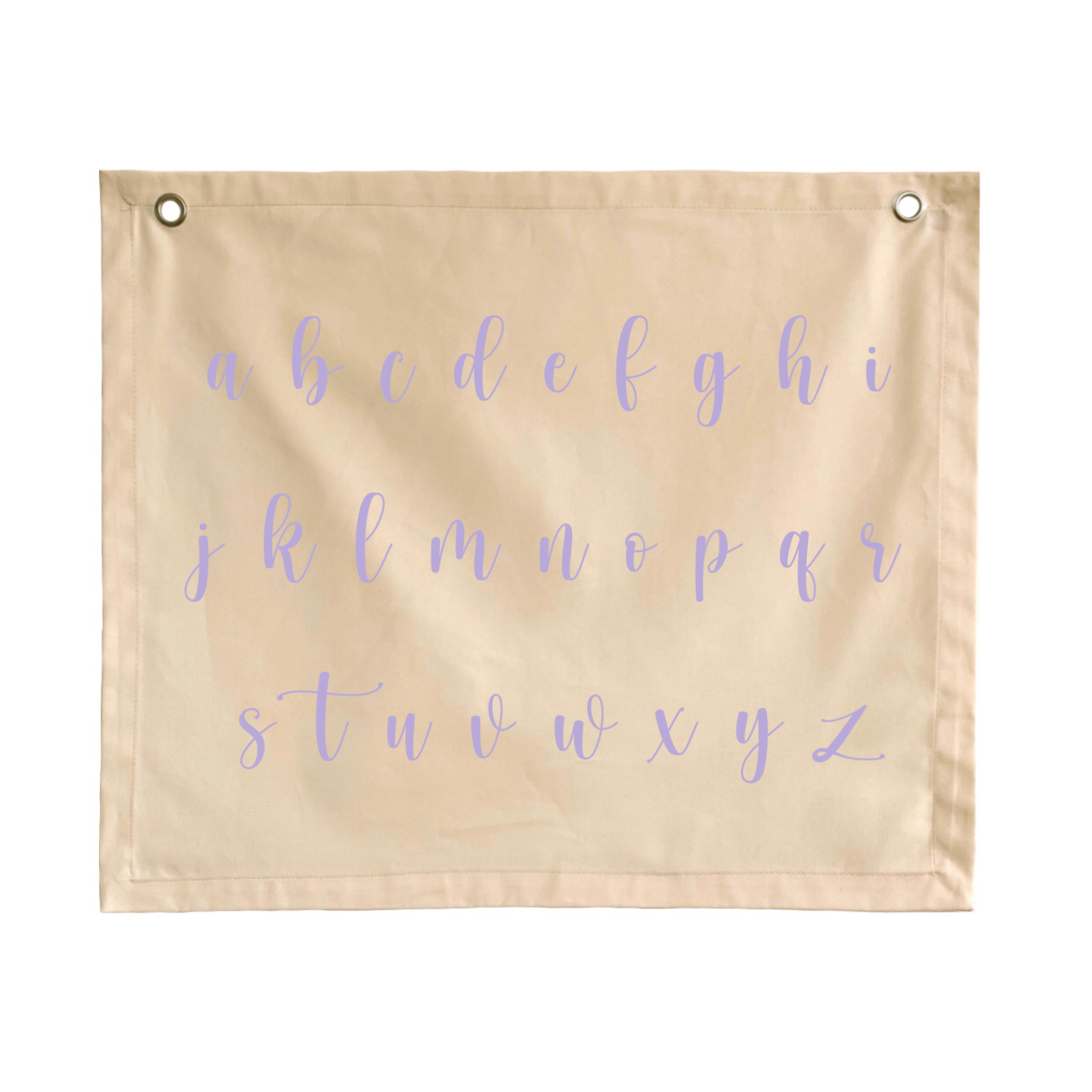 Script alphabet girls wall banner / ABC wall hanging ~ Shell