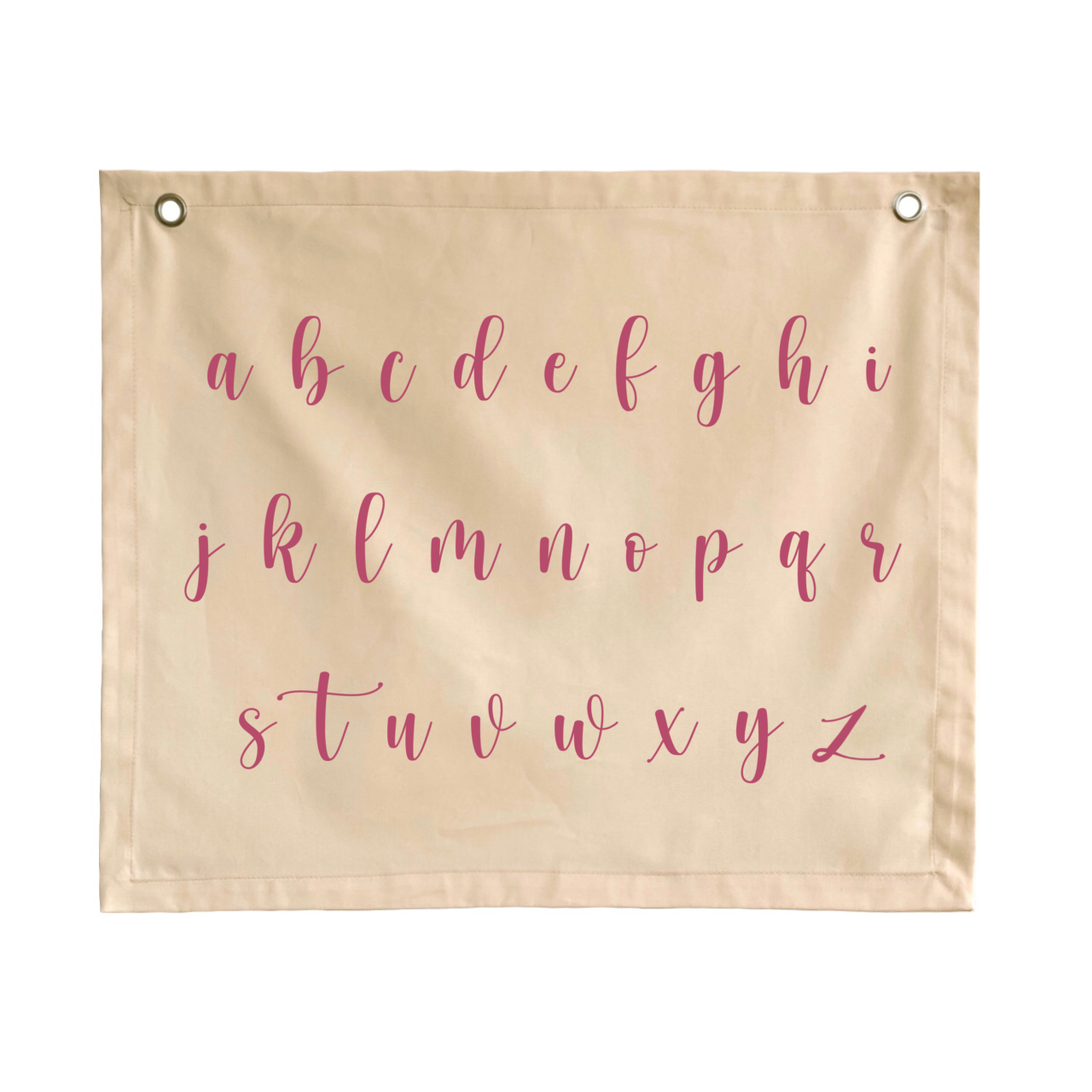 Script alphabet girls wall banner / ABC wall hanging ~ Shell
