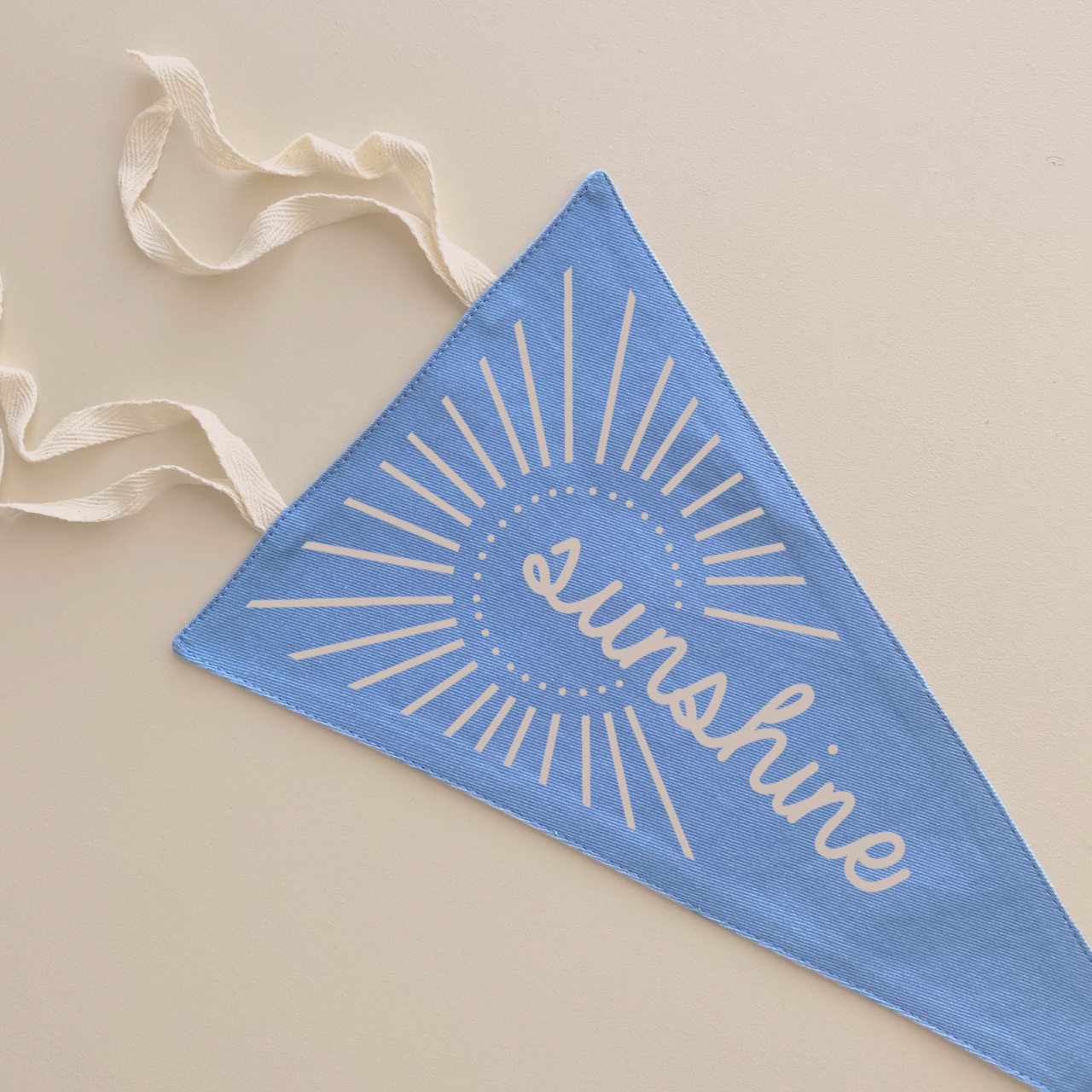 sunshine pennant flag. boys coastal bedroom styling. boys beach bedroom wall decor. boys surf bedroom wall banner. coastal boys wall flag banner. Boys beach bedroom inspo. boys surf bedroom decor ideas. boys sunshine bedroom decor. sunshine flag. boys beach nursery room inspo. sunshine pennant flag.