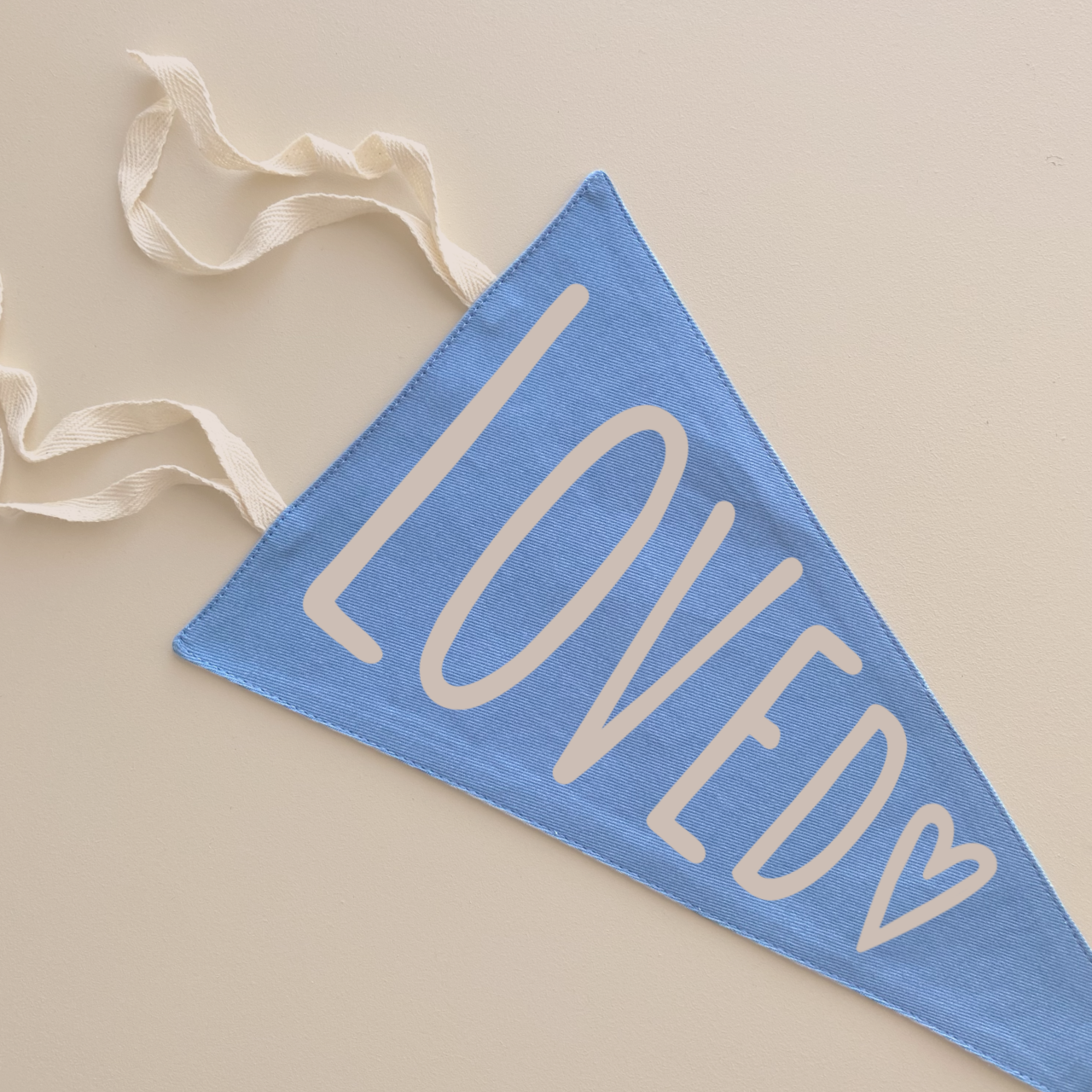 Kids nursery pennant flag. Kids loved wall flag. Gender neutral bedroom wall banner. Kids loved playroom flag banner. Kids playroom wall flag. Kids bedroom styling. Kids bedroom wall decor. Kids bedroom inspo. Kids bedroom decor ideas. 7 year old bedroom ideas. 10 year old bedroom ideas. 12 year old bedroom ideas.