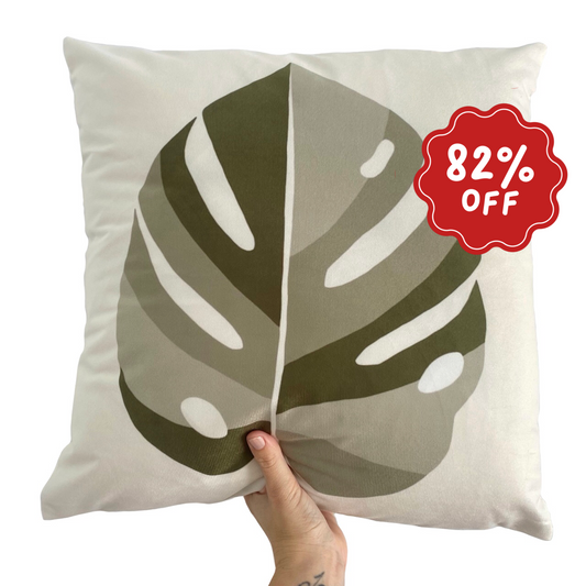 Monstera cushion slip ~ Trio ~ Sale