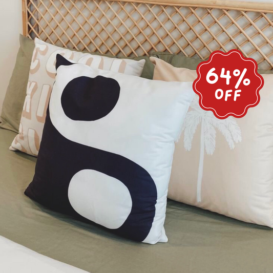 Ying Yang cushion slip / cushion cover ~ Smoke