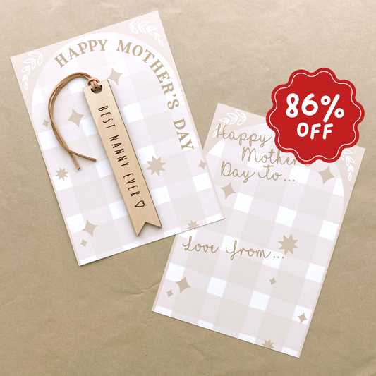 Best Nanny ever Mother’s day book mark
