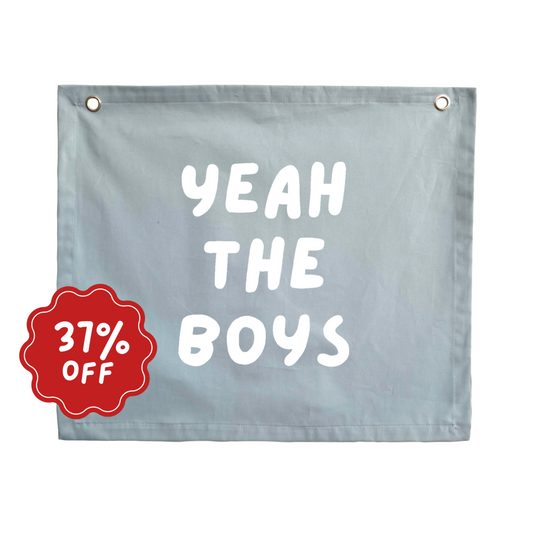 Yeah the boys wall banner ~ Sky blue ~ Imperfect