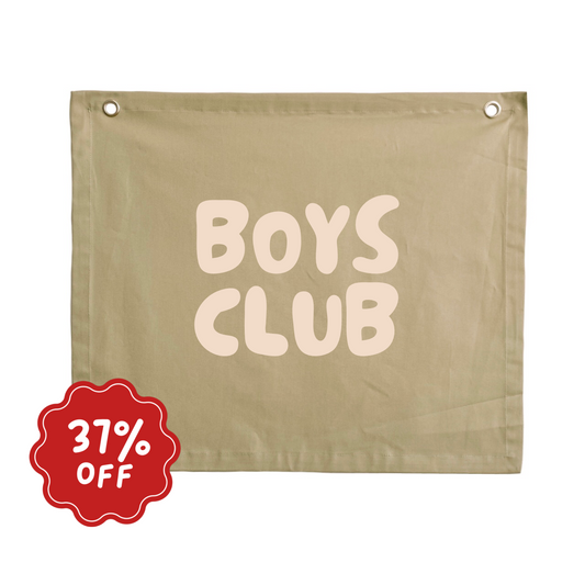 Boys club wall banner ~ Fern green ~ Imperfect