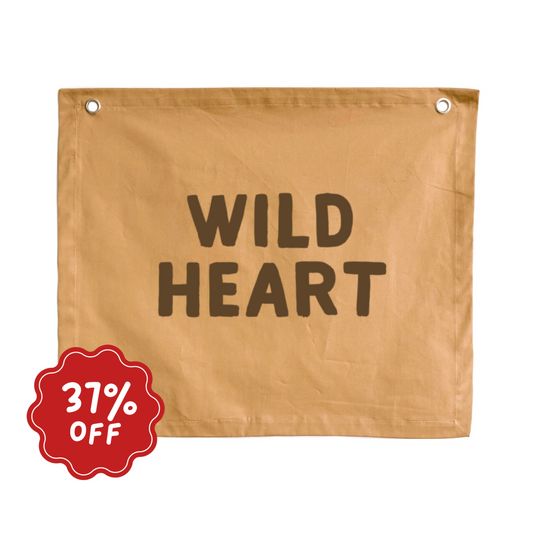 Wild heart kids wall banner ~ Camel ~ Happy Boys branding