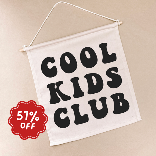 Cool kids club hanging banner ~ Warm sand ~ Imperfect