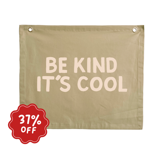 Be kind wall banner ~ Fern green ~ Imperfect