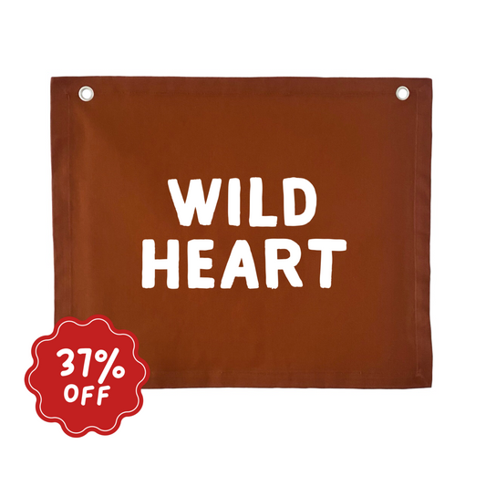 Wild heart wall banner ~ Rust ~ Imperfect